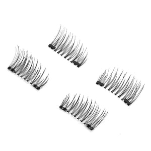 3D Magnetic Eyelashes + 2 Magnets Half Strip Winged Eye