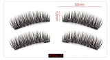 6D Magnetic Eyelashes + 2 Magnets Full Strip Natural Long / Crisscross / Tapered Lash